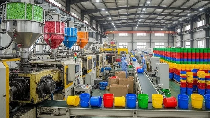 Plastic injection moulding line · the activity data collected for a Bilan Carbone® feed directly into a multicriteria OEF LCA