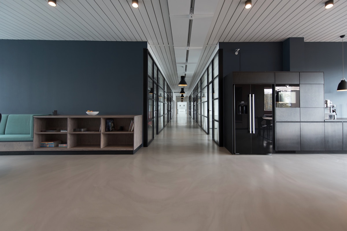 Open-plan office with workstations